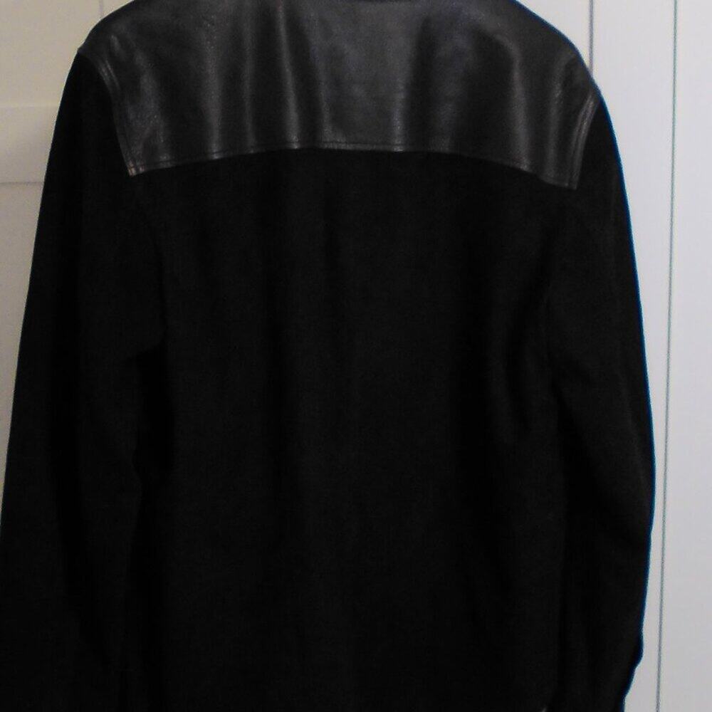 NWT: John Varvatos The Delancey Shirt Jacket in Black- 100% Sheepskin Size 50 - Picture 12 of 16